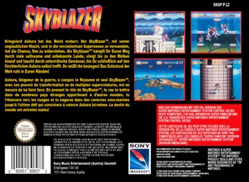 Skyblazer (Europe) box cover back